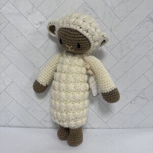 Hallmark Cuddle the Lamb 12" Hand Knitted Premium Stuffed Animal Knit Plush NWT